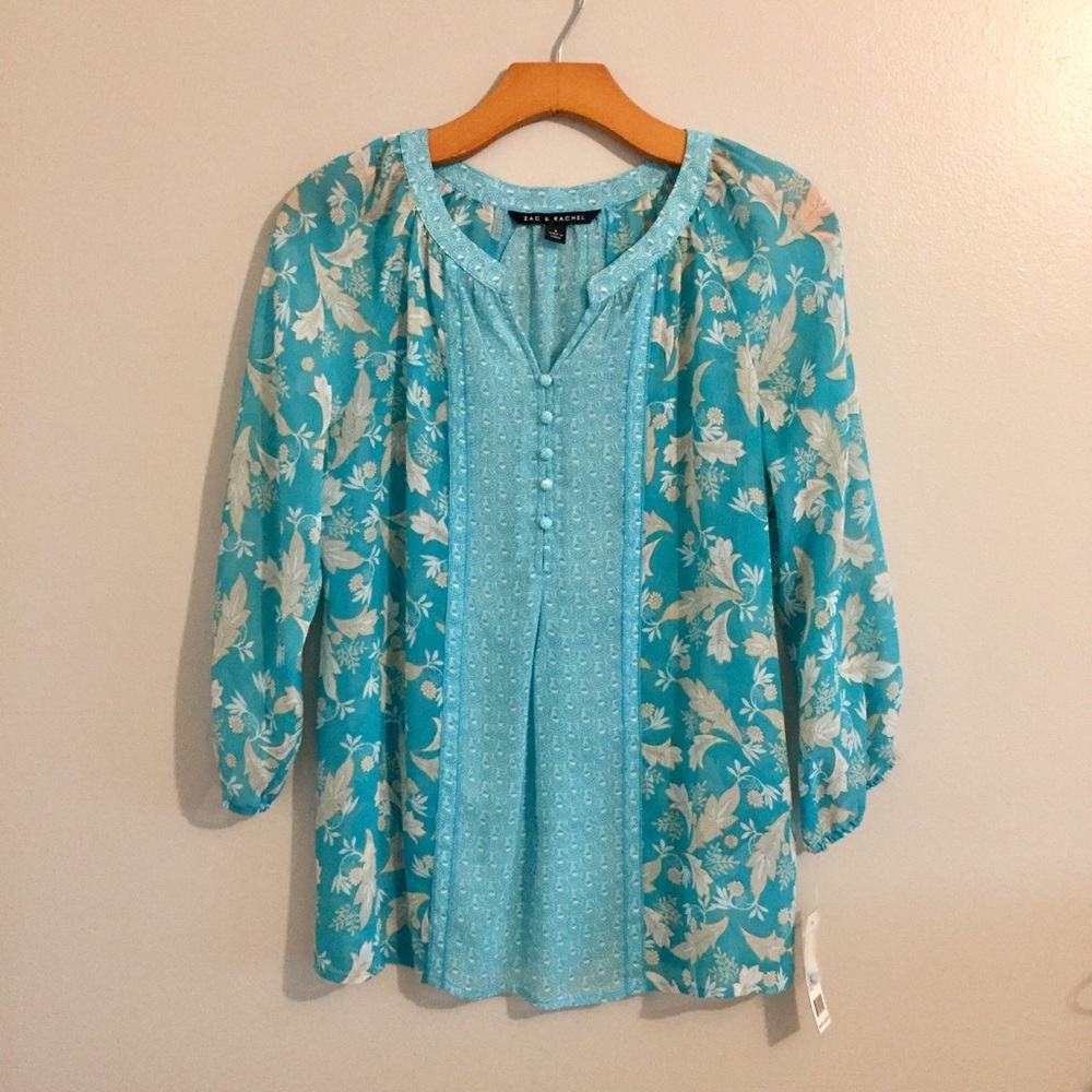 NWT Zac & Rachel sheer blouse